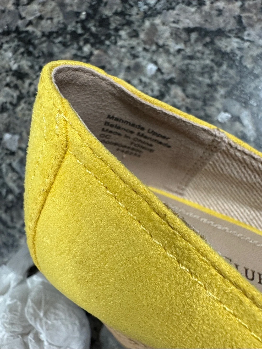 Charter Club Toniiem Yellow Cork Wedge Peep-Toe Heels NEW 8